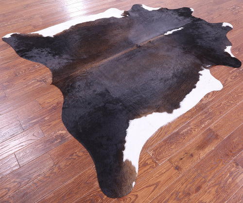 Dark Brown Natural Cowhide Rug - XX-Large 7' 10