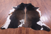 Thumbnail for Dark Brown Natural Cowhide Rug - X-Large 7' 2