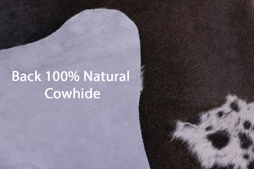 Dark Brown Natural Cowhide Rug - X-Large 7' 2