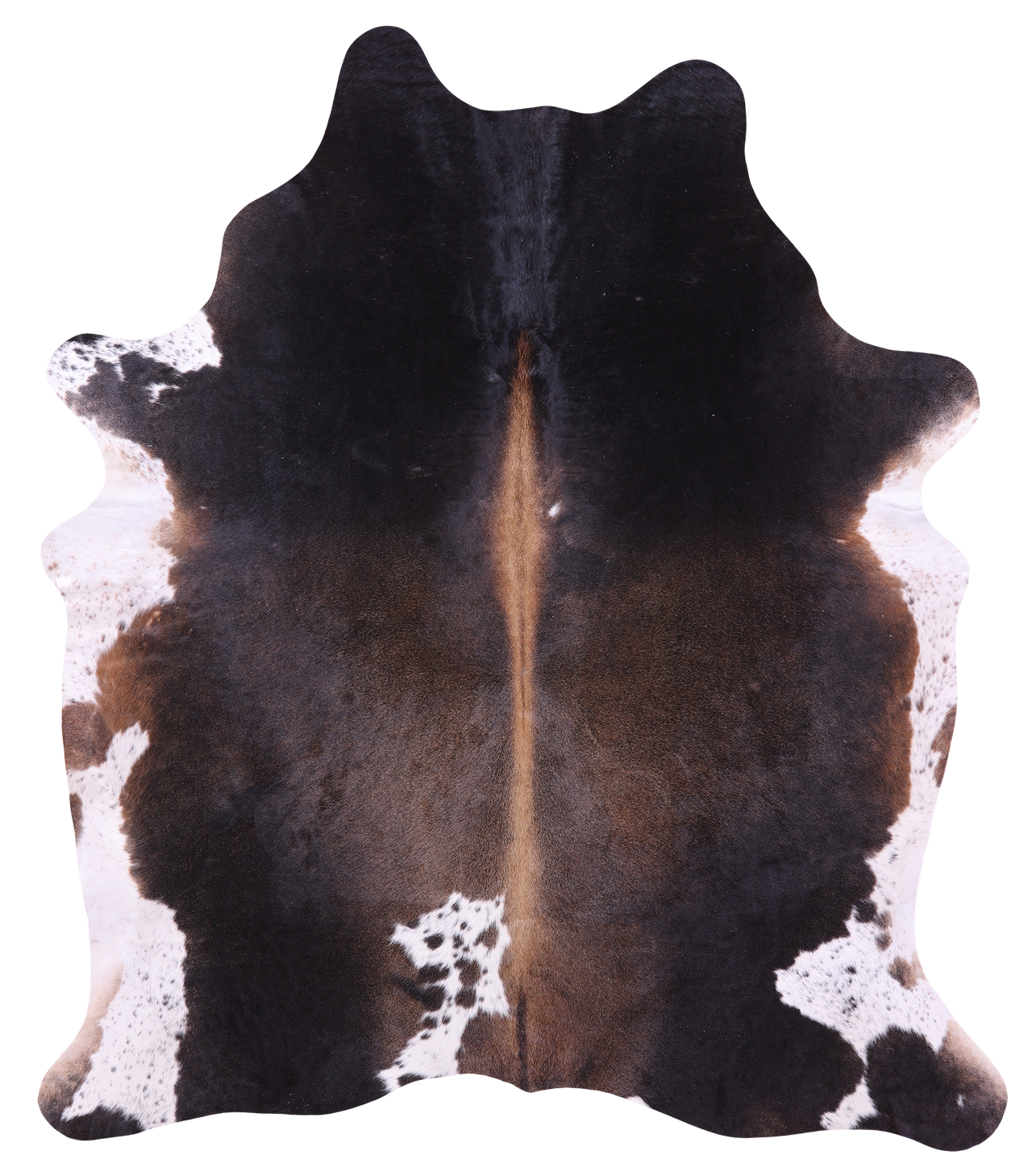 Dark Brown Natural Cowhide Rug - X-Large 7' 2"H x 6' 2"W