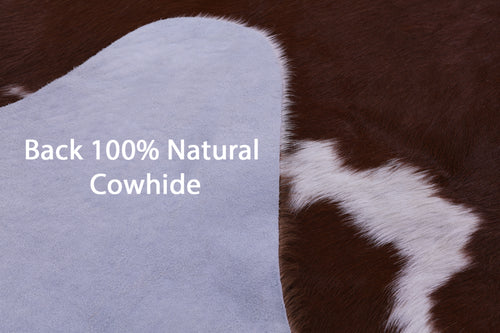 Brown & White Natural Cowhide Rug - XX-Large 8' 0