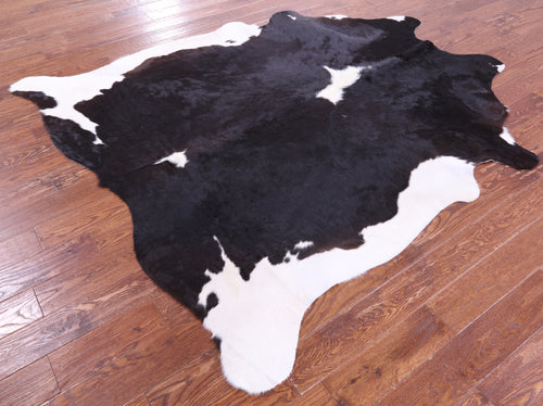 Black & White Natural Cowhide Rug - XX-Large 7' 5