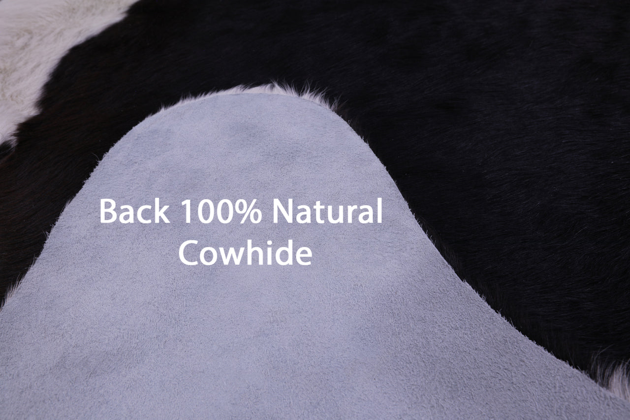 Black & White Natural Cowhide Rug - XX-Large 7' 5"H x 6' 2"W