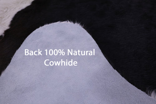 Black & White Natural Cowhide Rug - XX-Large 7' 5