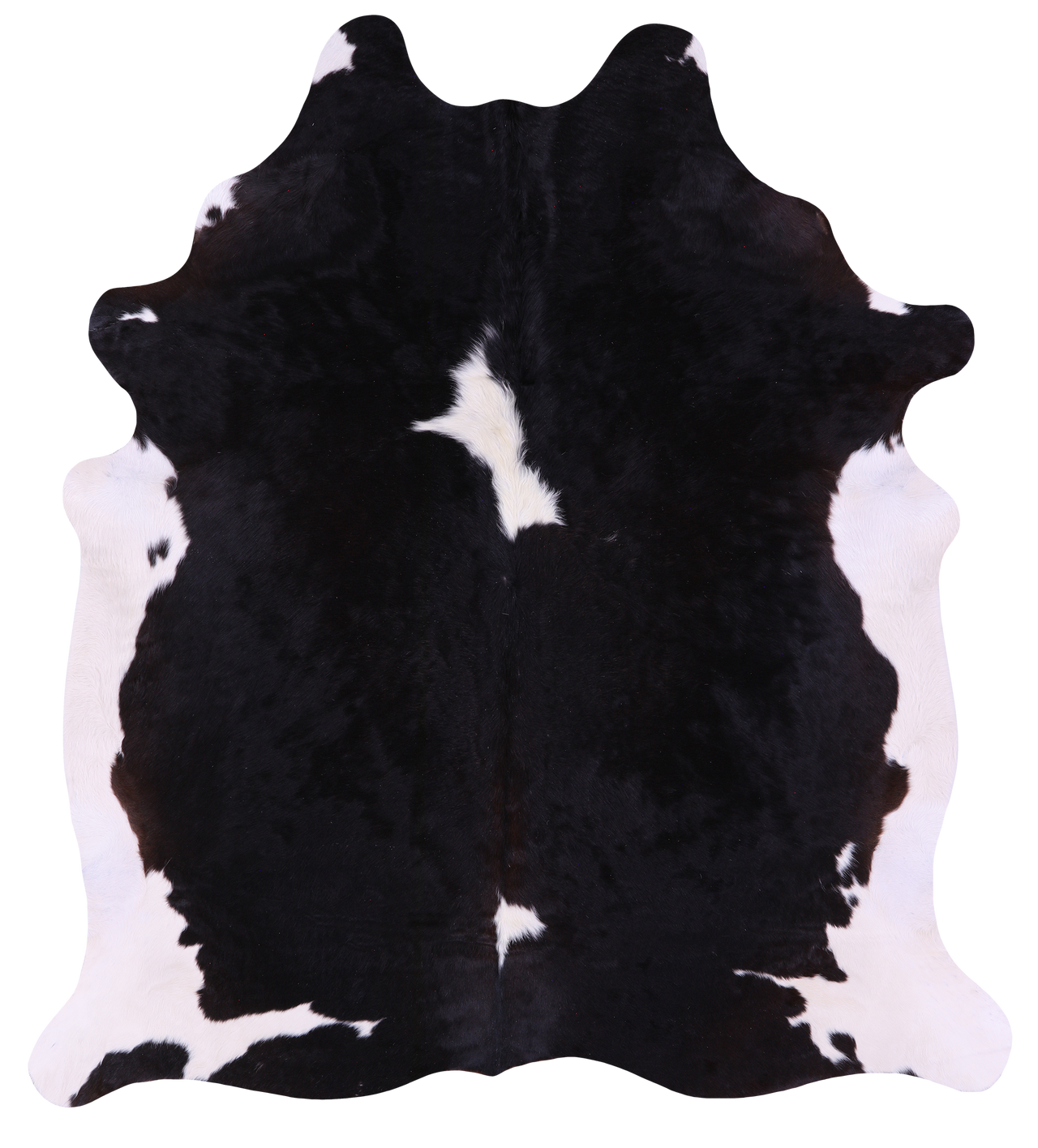 Black & White Natural Cowhide Rug - XX-Large 7' 5"H x 6' 2"W
