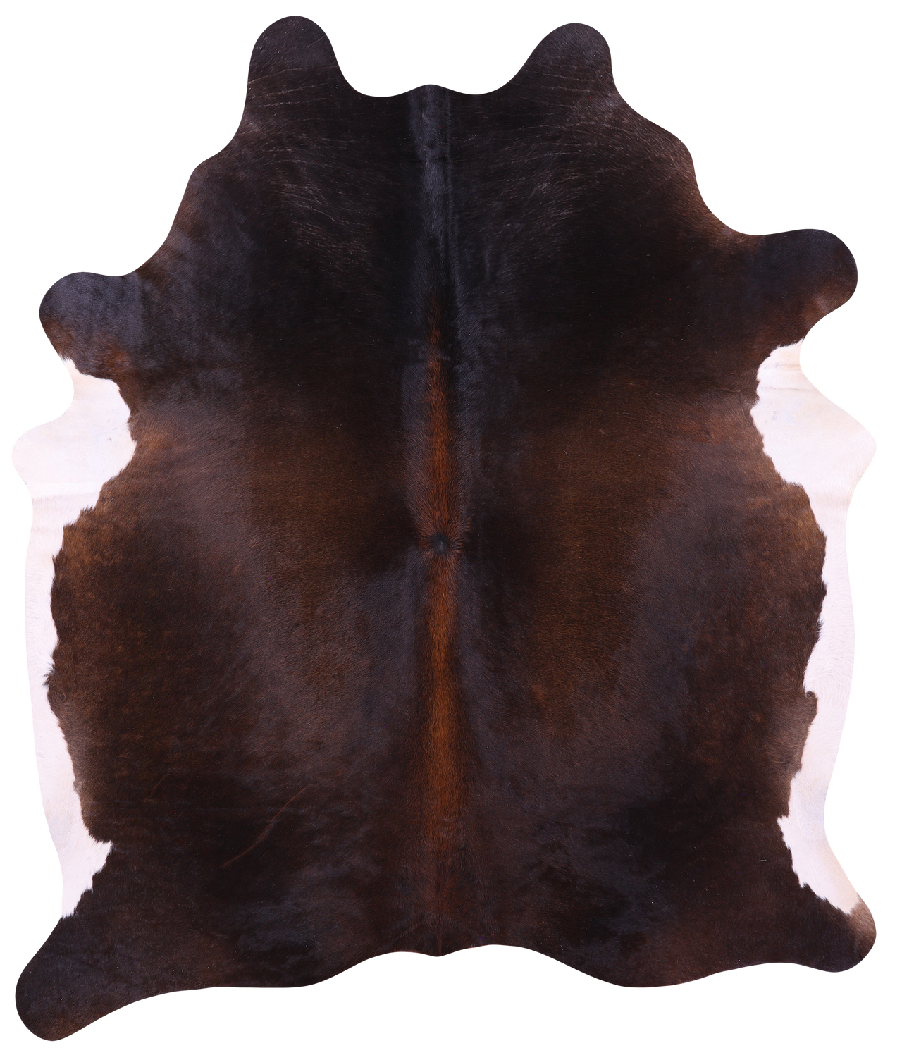 Dark Brown Natural Cowhide Rug - XX-Large 8' 0"H x 6' 9"W