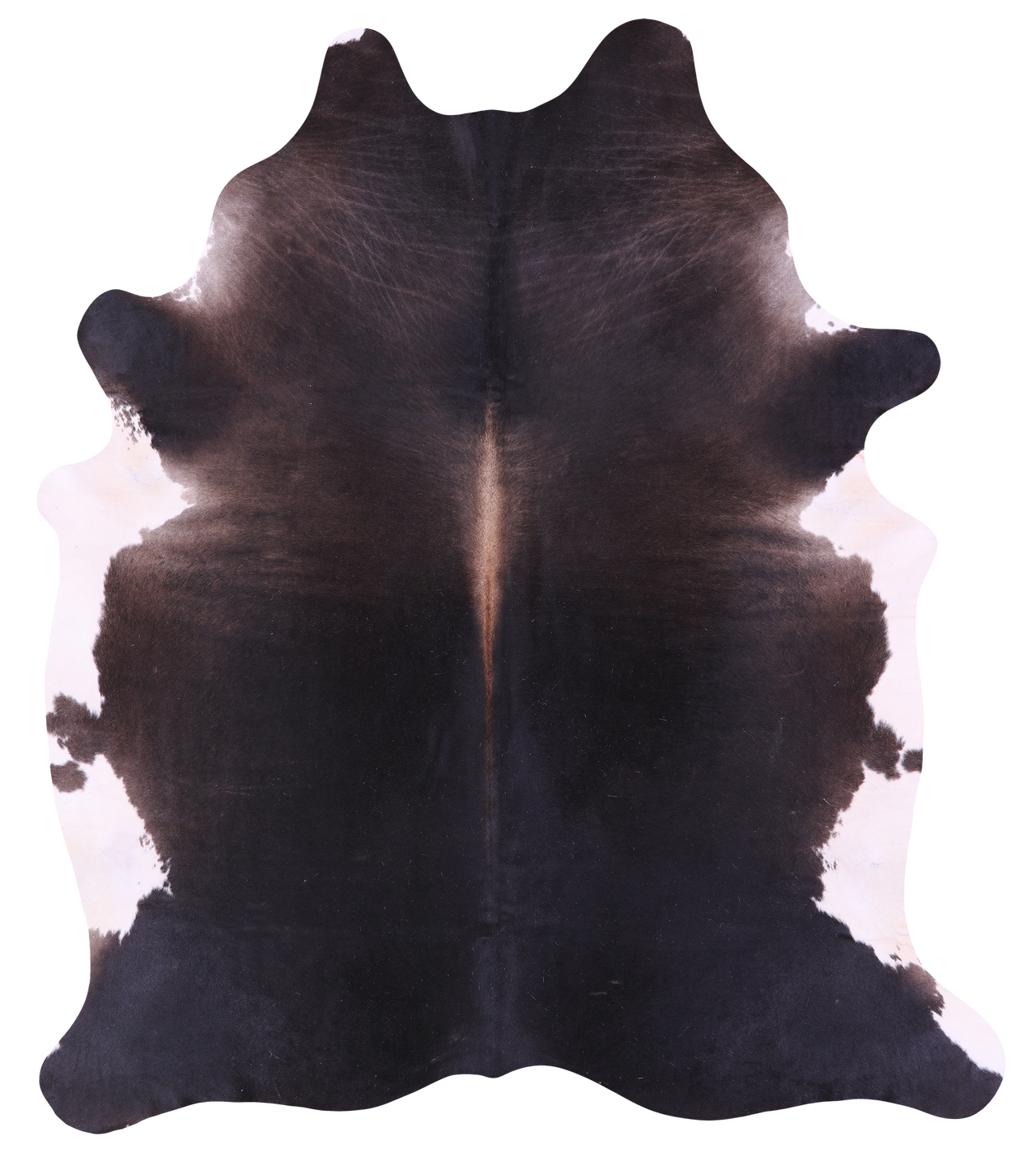 Dark Brown Natural Cowhide Rug - XX-Large 7' 8"H x 6' 8"W