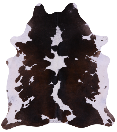 Brown & White Natural Cowhide Rug - XX-Large 7' 5
