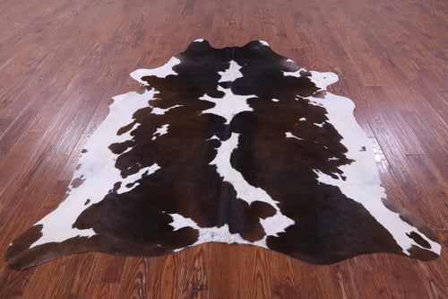 Brown & White Natural Cowhide Rug - XX-Large 7' 5