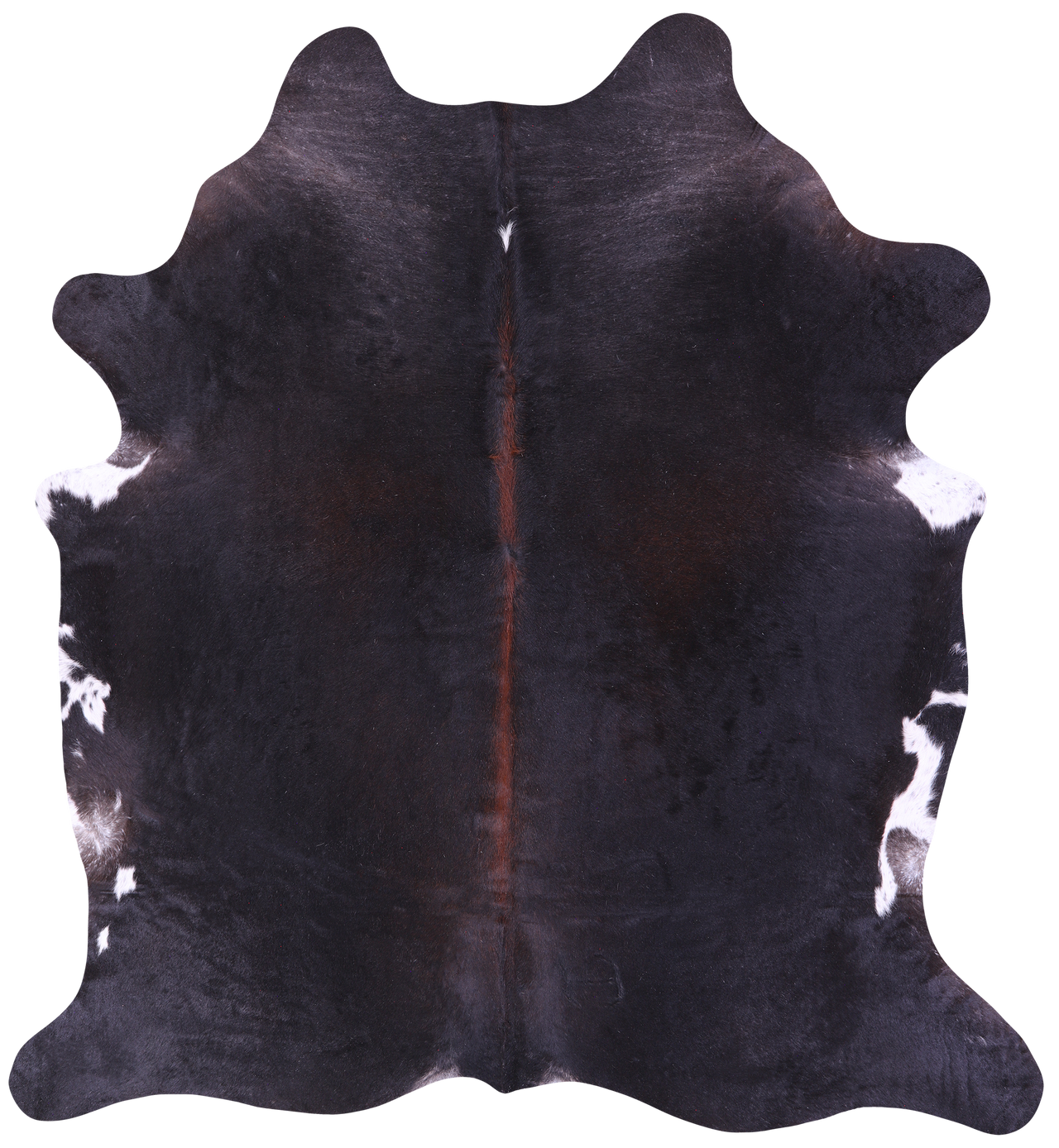 Dark Brown Natural Cowhide Rug - XX-Large 8' 0"H x 7' 4"W
