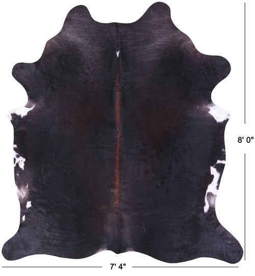 Dark Brown Natural Cowhide Rug - XX-Large 8' 0