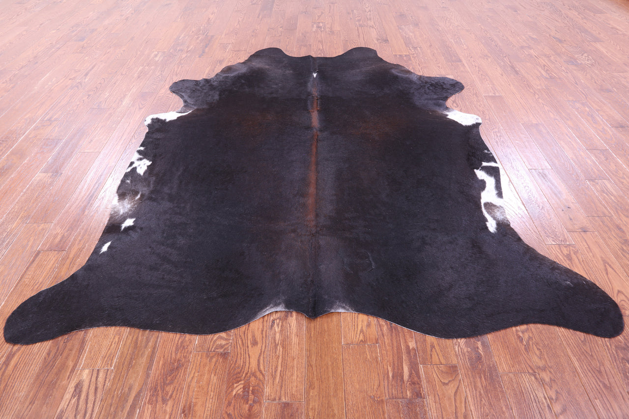 Dark Brown Natural Cowhide Rug - XX-Large 8' 0"H x 7' 4"W