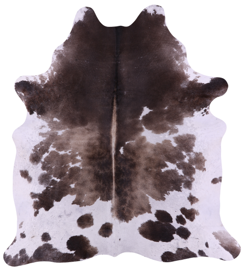 Brown & White Natural Cowhide Rug - X-Large 7' 2