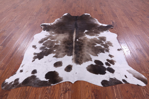 Brown & White Natural Cowhide Rug - X-Large 7' 2