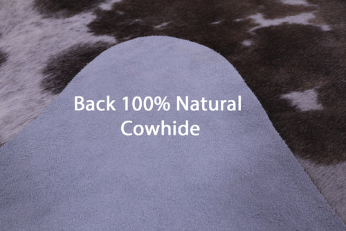 Brown & White Natural Cowhide Rug - X-Large 7' 2