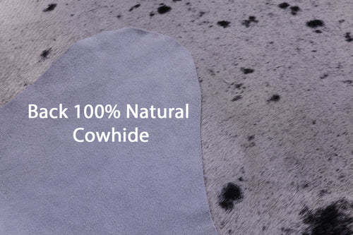 Black Salt & Pepper Natural Cowhide Rug - XX-Large 8' 0