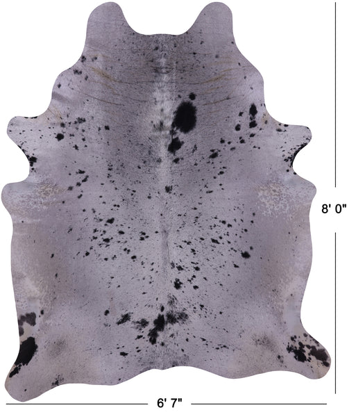 Black Salt & Pepper Natural Cowhide Rug - XX-Large 8' 0