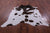 Brown & White Natural Cowhide Rug - X-Large 7' 2"H x 6' 8"W