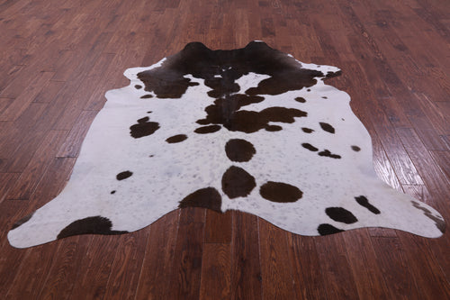Brown & White Natural Cowhide Rug - X-Large 7' 2