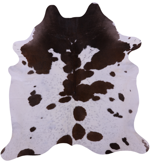 Brown & White Natural Cowhide Rug - X-Large 7' 2