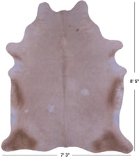 Thumbnail for Beige Natural Cowhide Rug - XX-Large 8' 5