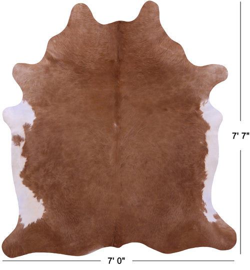 Light Brown Natural Cowhide Rug - XX-Large 7' 7