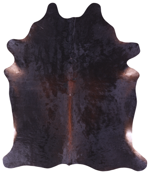 Dark Brown Natural Cowhide Rug - XX-Large 7' 6"H x 6' 5"W