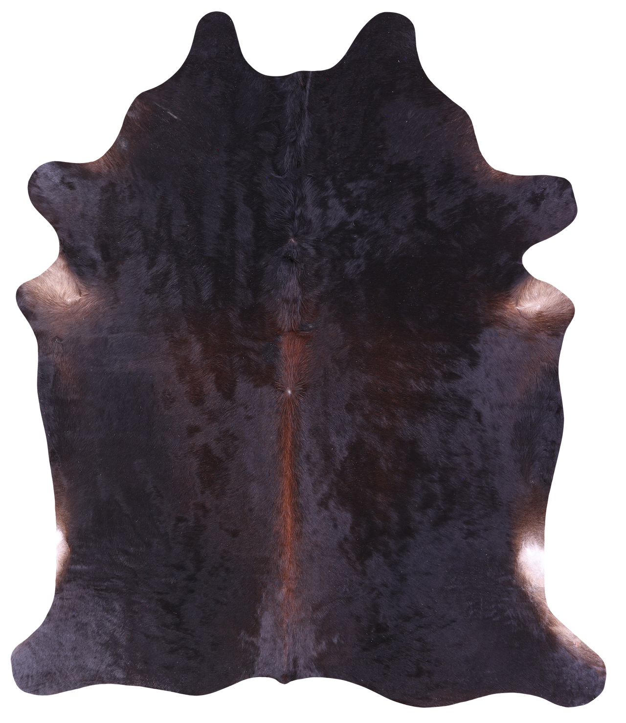 Dark Brown Natural Cowhide Rug - XX-Large 7' 6"H x 6' 5"W