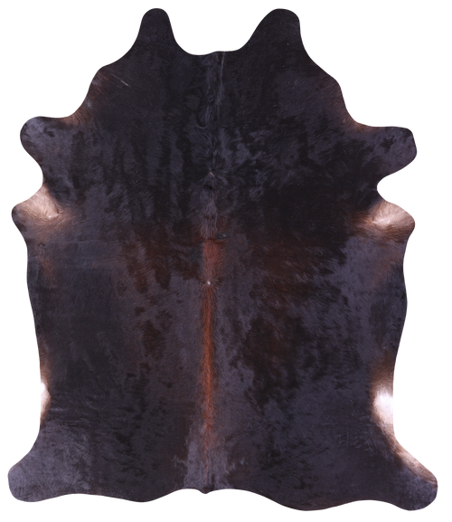 Dark Brown Natural Cowhide Rug - XX-Large 7' 6