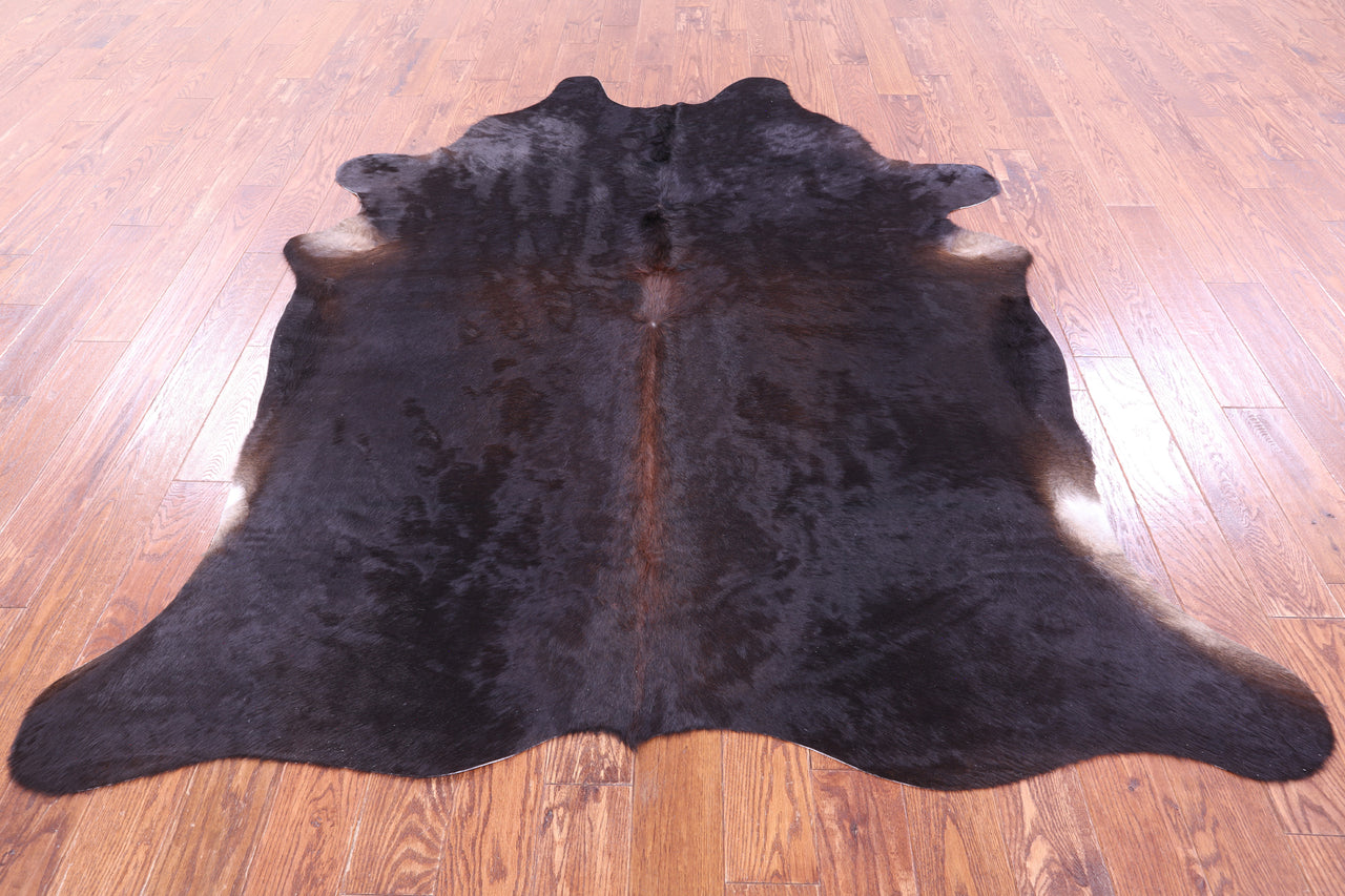 Dark Brown Natural Cowhide Rug - XX-Large 7' 6"H x 6' 5"W