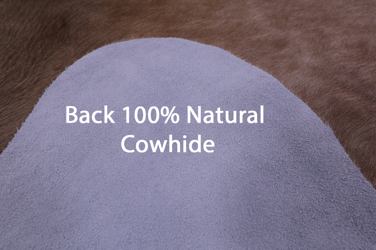 Light Brown Natural Cowhide Rug - XX-Large 7' 6"H x 6' 7"W
