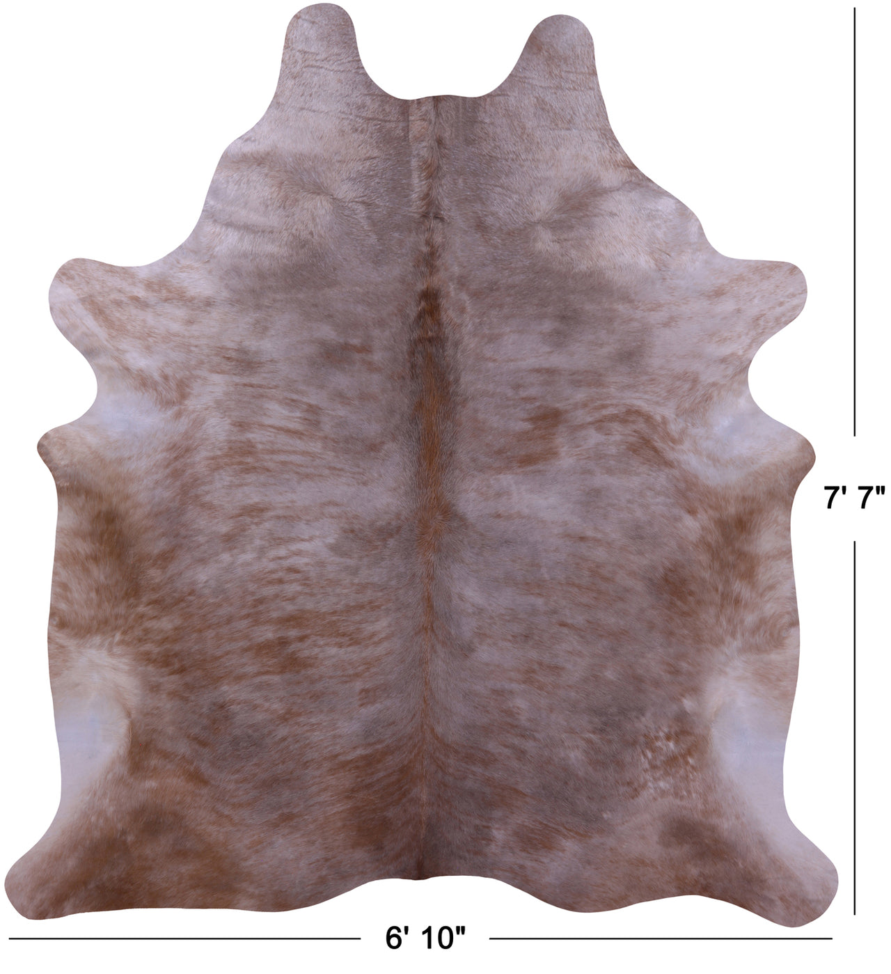 Champagne Natural Cowhide Rug - XX-Large 7' 7"H x 6' 10"W