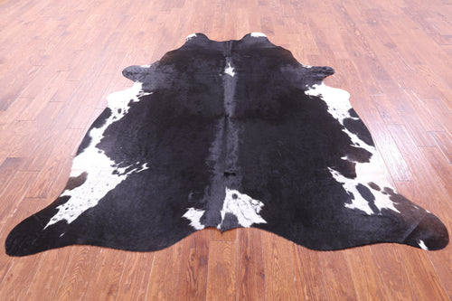 Black & White Natural Cowhide Rug - XX-Large 7' 10