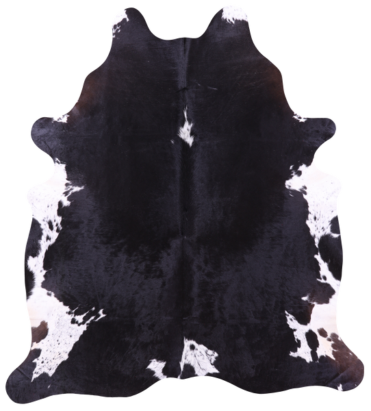 Black & White Natural Cowhide Rug - XX-Large 7' 10"H x 7' 0"W