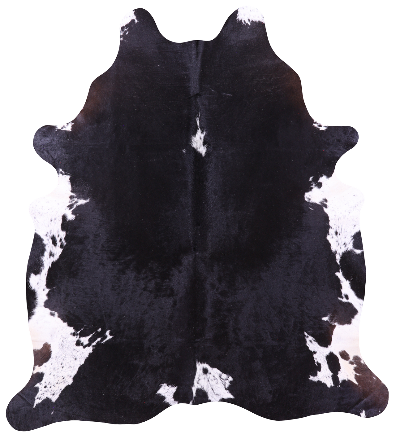 Black & White Natural Cowhide Rug - XX-Large 7' 10"H x 7' 0"W