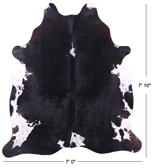 Black & White Natural Cowhide Rug - XX-Large 7' 10