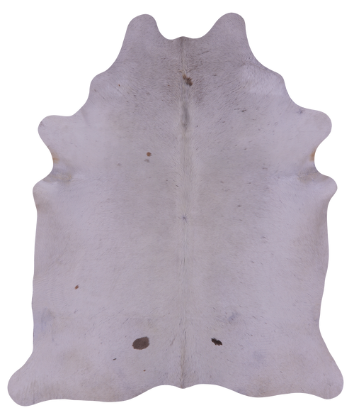 White Natural Cowhide Rug - XX-Large 7' 7
