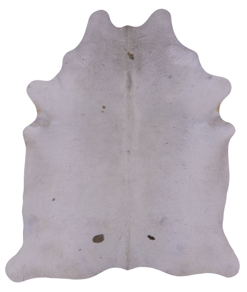 White Natural Cowhide Rug - XX-Large 7' 7