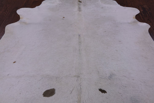 White Natural Cowhide Rug - XX-Large 7' 7