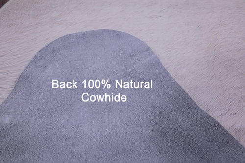 White Natural Cowhide Rug - XX-Large 7' 7