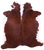 Brown & White Natural Cowhide Rug - X-Large 7' 0"H x 6' 2"W