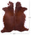 Brown & White Natural Cowhide Rug - X-Large 7' 0"H x 6' 2"W