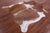 Brown & White Natural Cowhide Rug - X-Large 7' 3"H x 6' 4"W