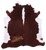 Brown & White Natural Cowhide Rug - X-Large 7' 2"H x 6' 6"W