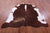 Brown & White Natural Cowhide Rug - X-Large 7' 2"H x 6' 6"W