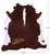 Brown & White Natural Cowhide Rug - X-Large 7' 2"H x 6' 6"W