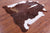 Brown & White Natural Cowhide Rug - X-Large 7' 2"H x 6' 6"W