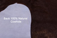 Thumbnail for Brown & White Natural Cowhide Rug - X-Large 7' 2