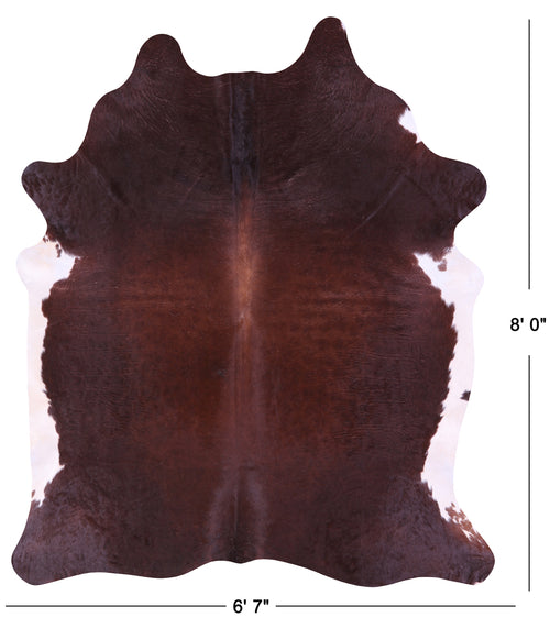 Brown & White Natural Cowhide Rug - XX-Large 8' 0