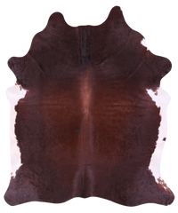 Thumbnail for Brown & White Natural Cowhide Rug - XX-Large 8' 0